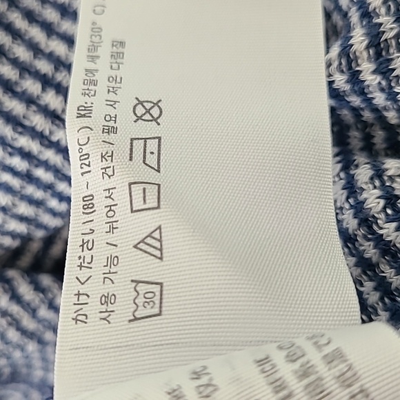 ABERCROMBIE & Fitch Blue Striped Tie Front Long Sleeve Top Size XS - Picture 8 of 8